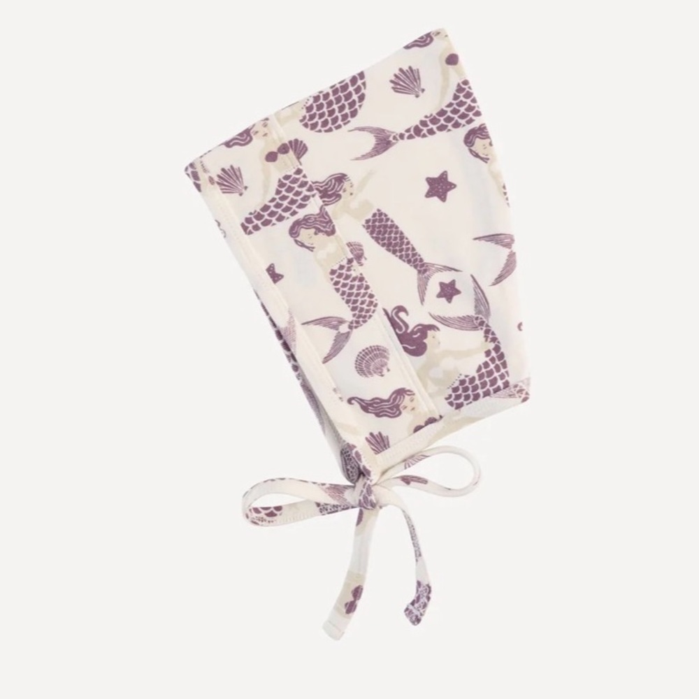 Kate Quinn elf hat | grape mermaid | raw edge organic cotton - 6-12m, NWT